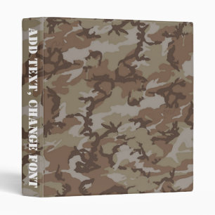 Woodland Desert MilitaryCamouflage 3 Ring Binder