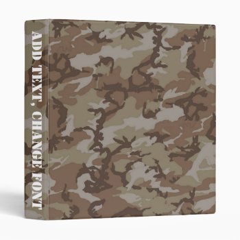 Woodland Desert Militarycamouflage 3 Ring Binder by Camouflage4you at Zazzle