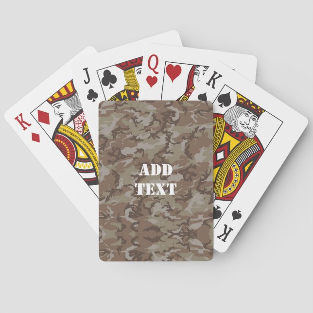 Woodland Desert MilitaryCamouflage Poker Cards (Back)