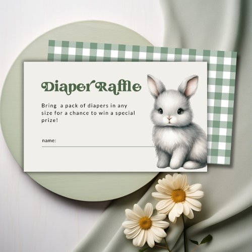 Woodland Diaper Raffle Boy Baby Shower Enclosure Card