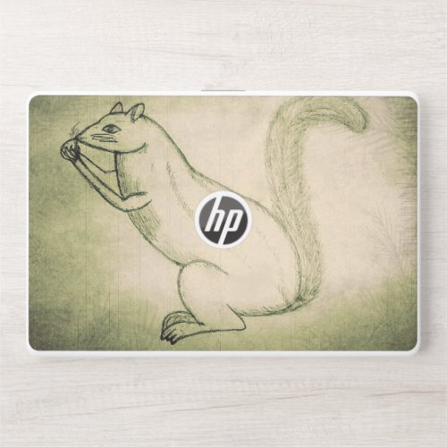 Woodland Digital Escape Squirrels Fruitful Pixel HP Laptop Skin