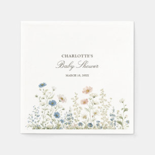 Woodland Dreams Floral Cottage Baby Shower Napkins