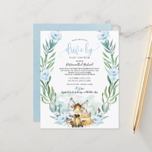 Woodland Drive By Baby Shower Budget Invitation