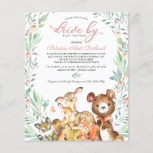 Woodland Drive By Baby Shower Budget Invitation