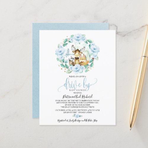 Woodland Drive By Baby Shower Budget Invitation