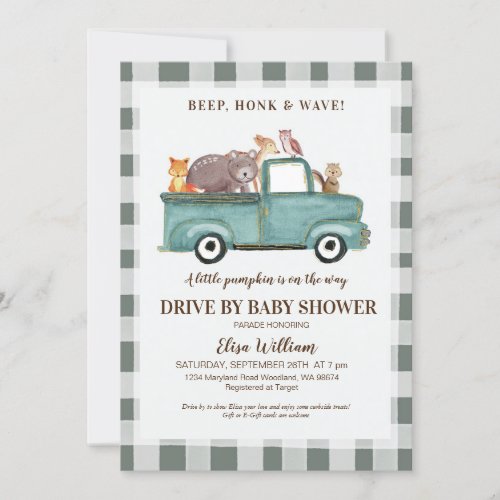 Woodland Drive By Baby Shower Invitation