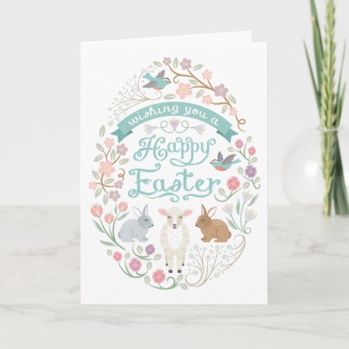 Woodland Easter Egg Holiday Card