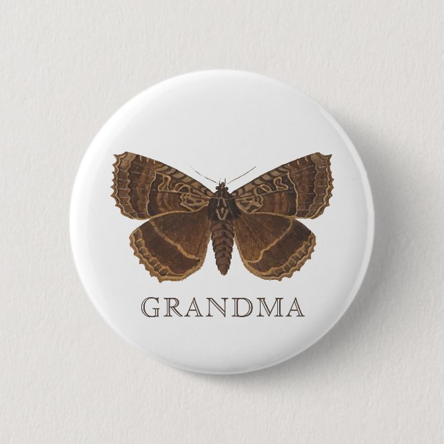 Woodland Elegant Butterfly Baby Shower Button (Front)