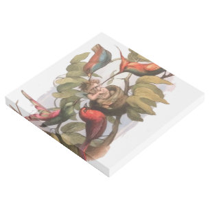 Woodland Elf in Nest: Antique Bird Sprite Fairy Gallery Wrap