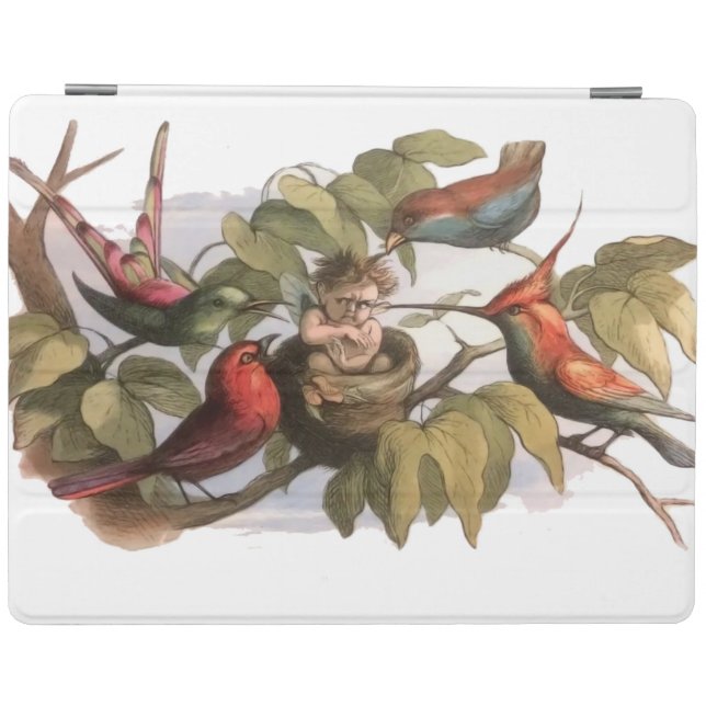 Woodland Elf in Nest: Antique Bird Sprite Fairy iPad Smart Cover (Horizontal)