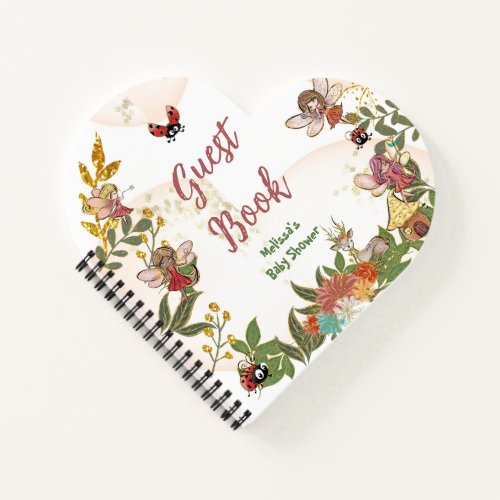 Woodland Enchanted Fairy Baby Shower Guest Book