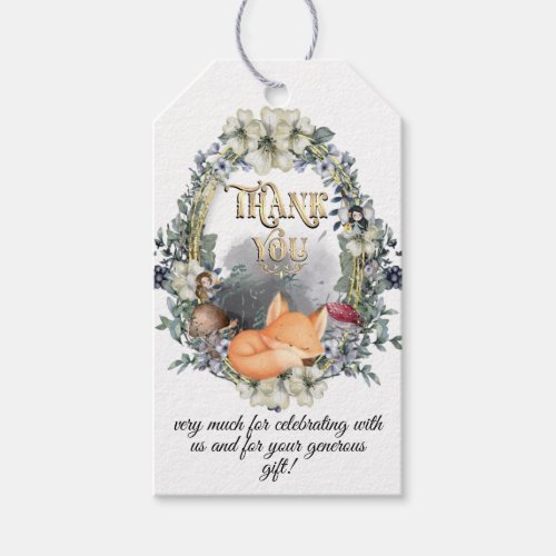 Woodland enchanted forest Baby Shower Thanks Gift Tags