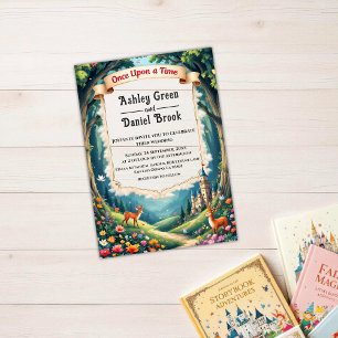Woodland Enchanted Forest Castle Fairytale Wedding Acrylic Invitations