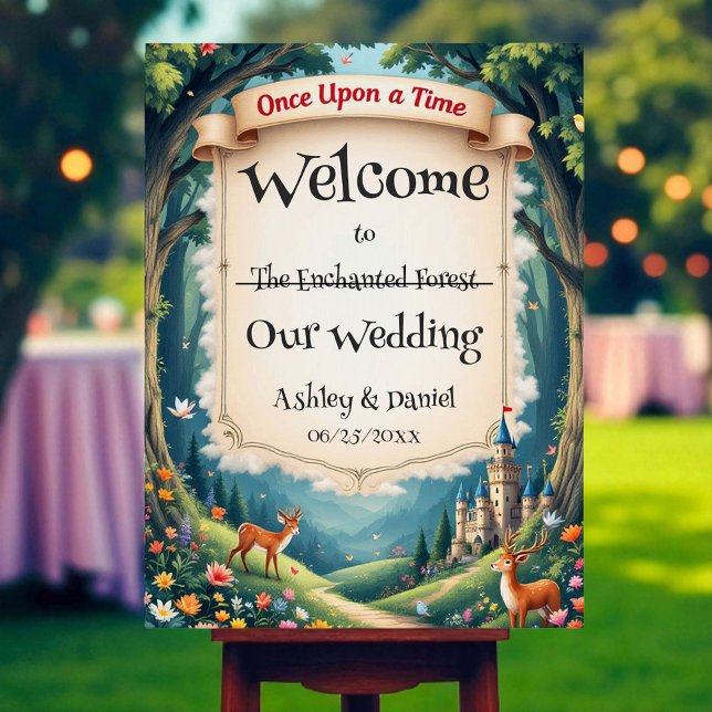 Woodland Enchanted Forest Castle Fairytale Wedding Foam Board (Creator Uploaded)