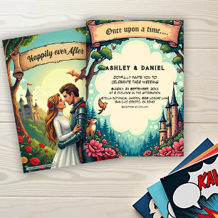 Woodland Enchanted Forest Castle Fairytale Wedding Invitation