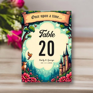 Woodland Enchanted Forest Castle Fairytale Wedding Table Number