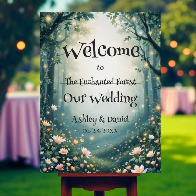 Woodland Enchanted Forest Fairytale Wedding Foam Board (Creator Uploaded)