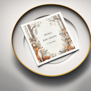 Woodland Enchantment Themed baby shower Napkins