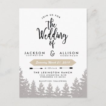 Woodland Escape Wedding Invite by RedefinedDesigns at Zazzle