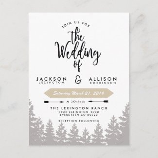 Woodland Escape Wedding Invite