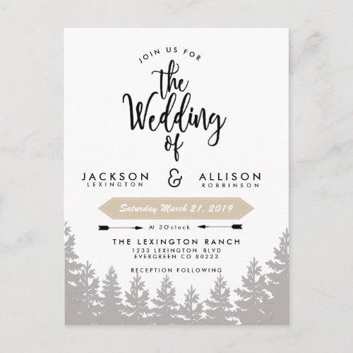 Woodland Escape Wedding Invite