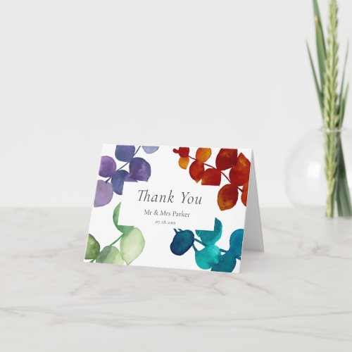 Woodland Eucalyptus Floral Thank You Card