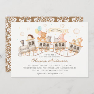 Woodland Express Baby Shower Invitation