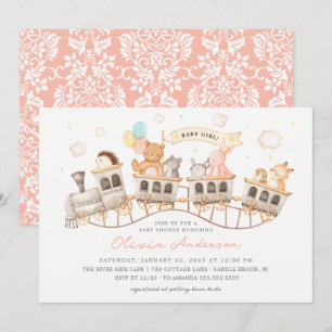 Woodland Express Baby Shower Invitation