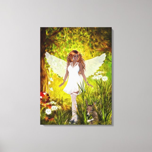 Woodland Faerie Secret Garden Wrapped Canvas Print (Front)