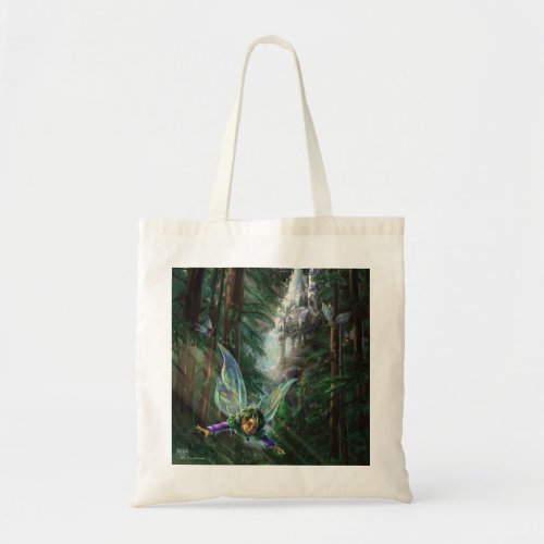 Woodland Fairies and Waterfall Castle Tote Bag