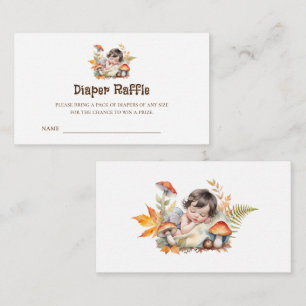 Woodland Fairy Baby Shower Diaper Raffle Tickets Enclosure Card