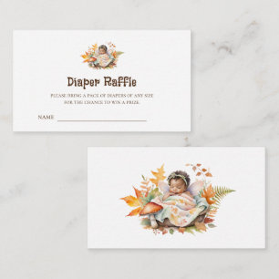 Woodland Fairy Baby Shower Diaper Raffle Tickets Enclosure Card