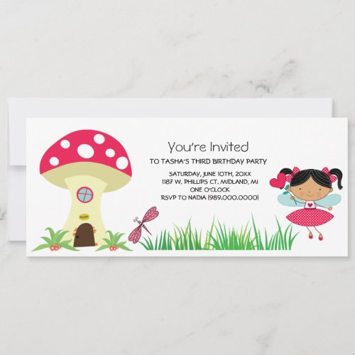 Woodland Fairy Birthday Party Invitations