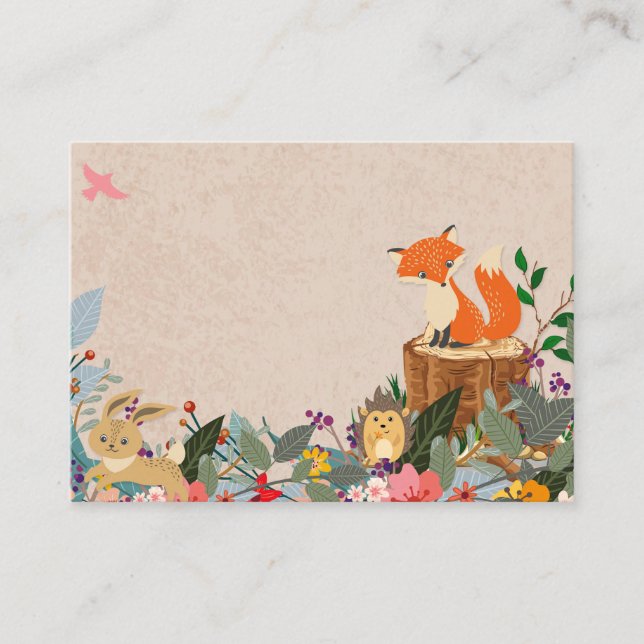 Woodland Fairy Blank  Table Seating Flat card (Front)