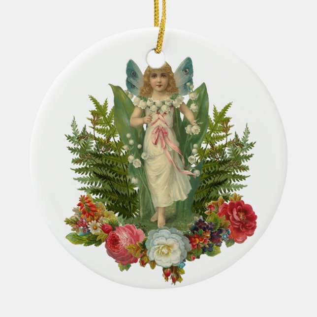 Woodland Fairy Ceramic Ornament (Front)