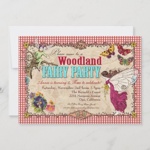 Woodland Fairy Party Invitation
