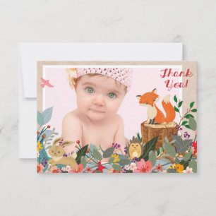 Woodland Fairy Photo Thank You Card