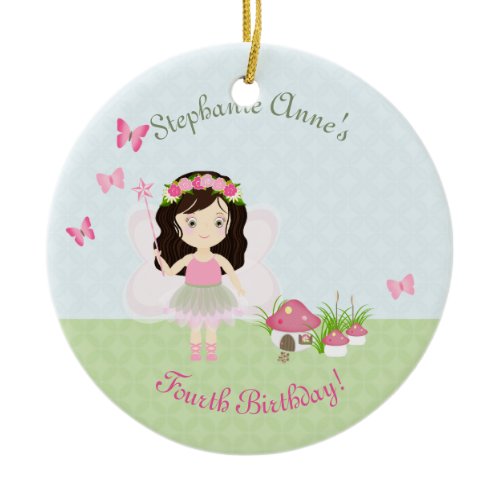 Woodland Fairy Princess Ceramic Ornament