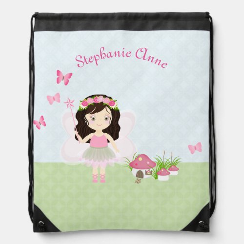 Woodland Fairy Princess Drawstring Bag