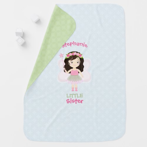 Woodland Fairy Princess Little Sister Baby Blanket