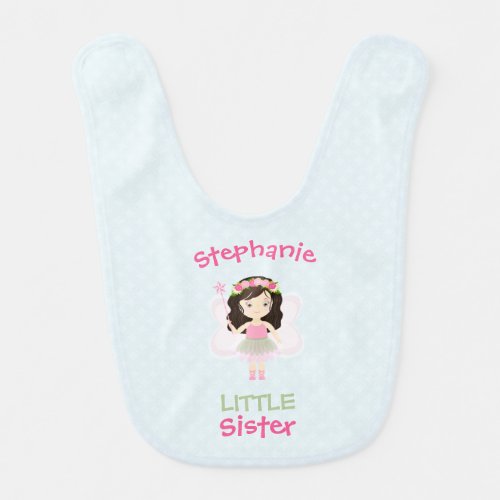 Woodland Fairy Princess Little Sister Bib