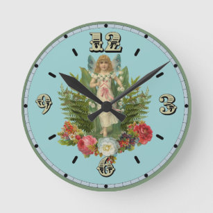 Woodland Fairy Round Clock