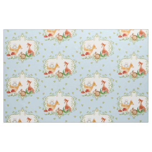 Woodland Fairytale Creatures Baby Boy Nursery Fabric