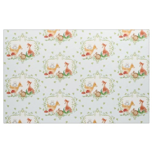 Woodland Fairytale Creatures Baby Boy Nursery Fabric