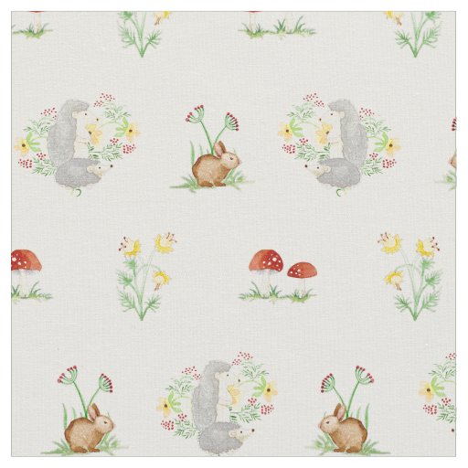 Woodland Fairytale Creatures Baby Girl Nursery Fabric