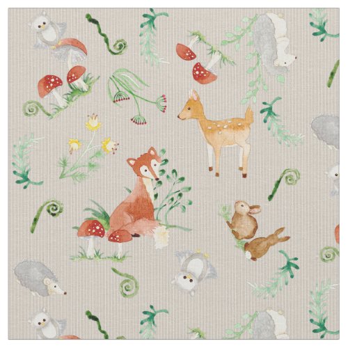 Woodland Fairytale Creatures Baby Girl Nursery Fabric