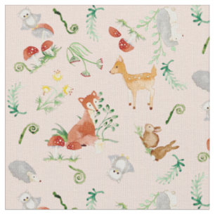 Woodland Fairytale Creatures Baby Girl Nursery Fabric