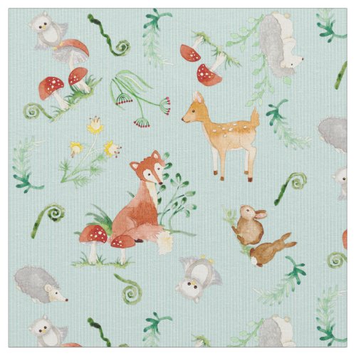 Woodland Fairytale Creatures Baby Girl Nursery Fabric