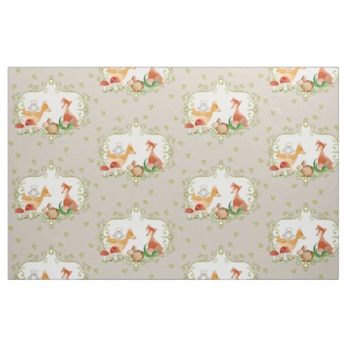 Woodland Fairytale Creatures Baby Neutral Nursery Fabric