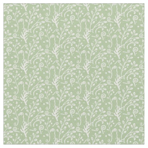 Woodland Fairytale Fern Swirl Baby Girl Nursery Fabric